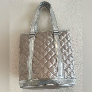 Jacobs by Marc Jacobs Quilted Meltallic Silver Bucket Tote Bag